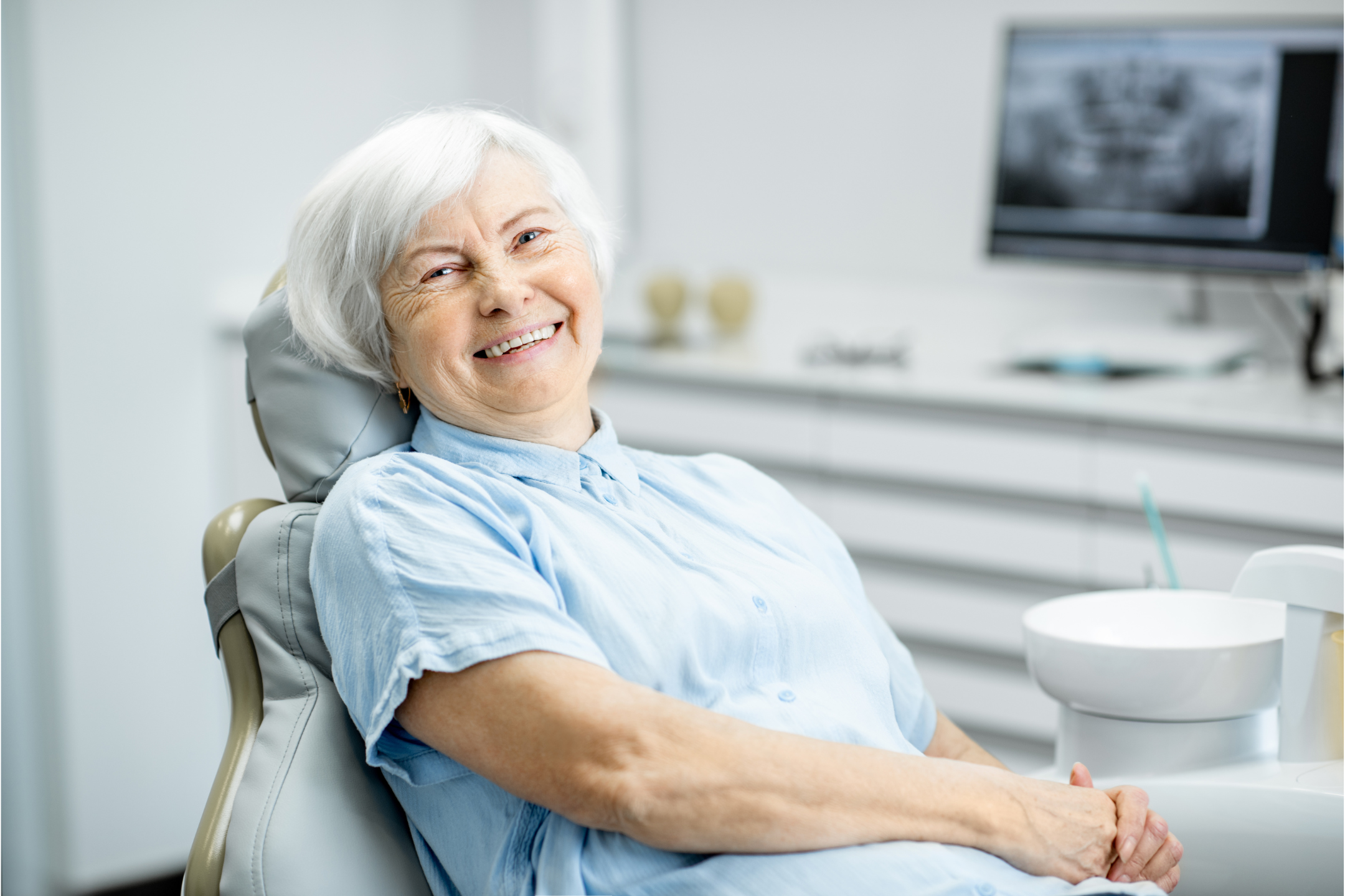 patient with dental implant smile