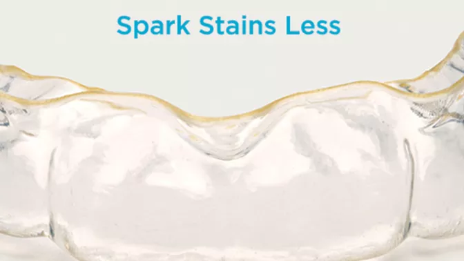 Spark stains less clear